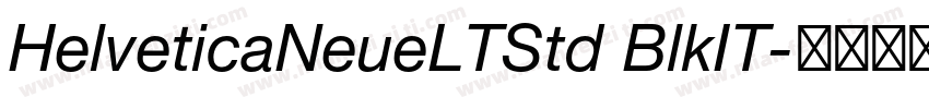 HelveticaNeueLTStd BlkIT字体转换